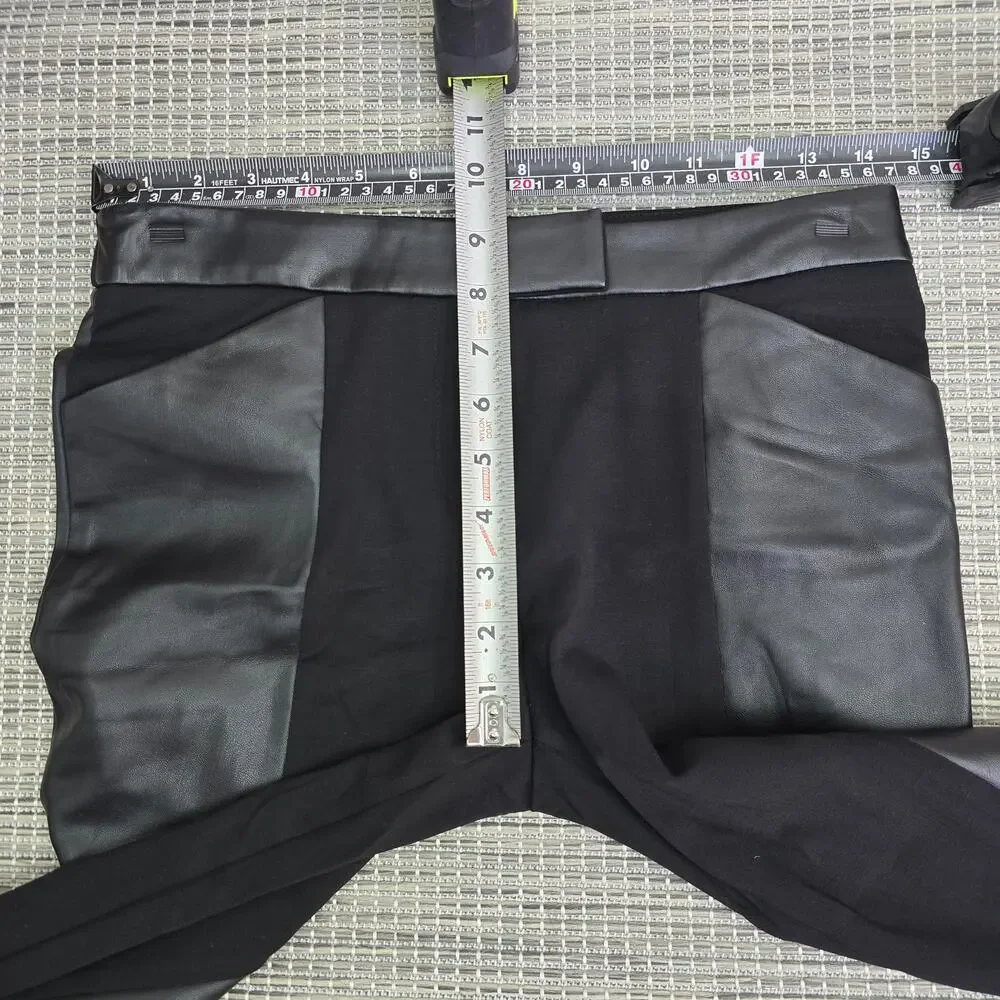 Bebe Faux Leather Pants Womens Size Small Black Biker Moto Gothic Steam Punk NEW - Picture 7 of 12